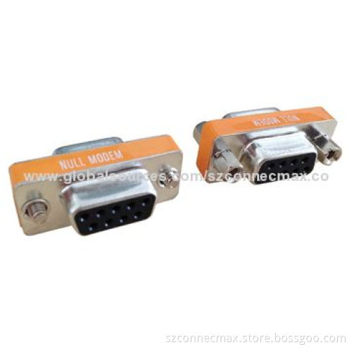 Null modem DP9 F-F RS232 serial adapter